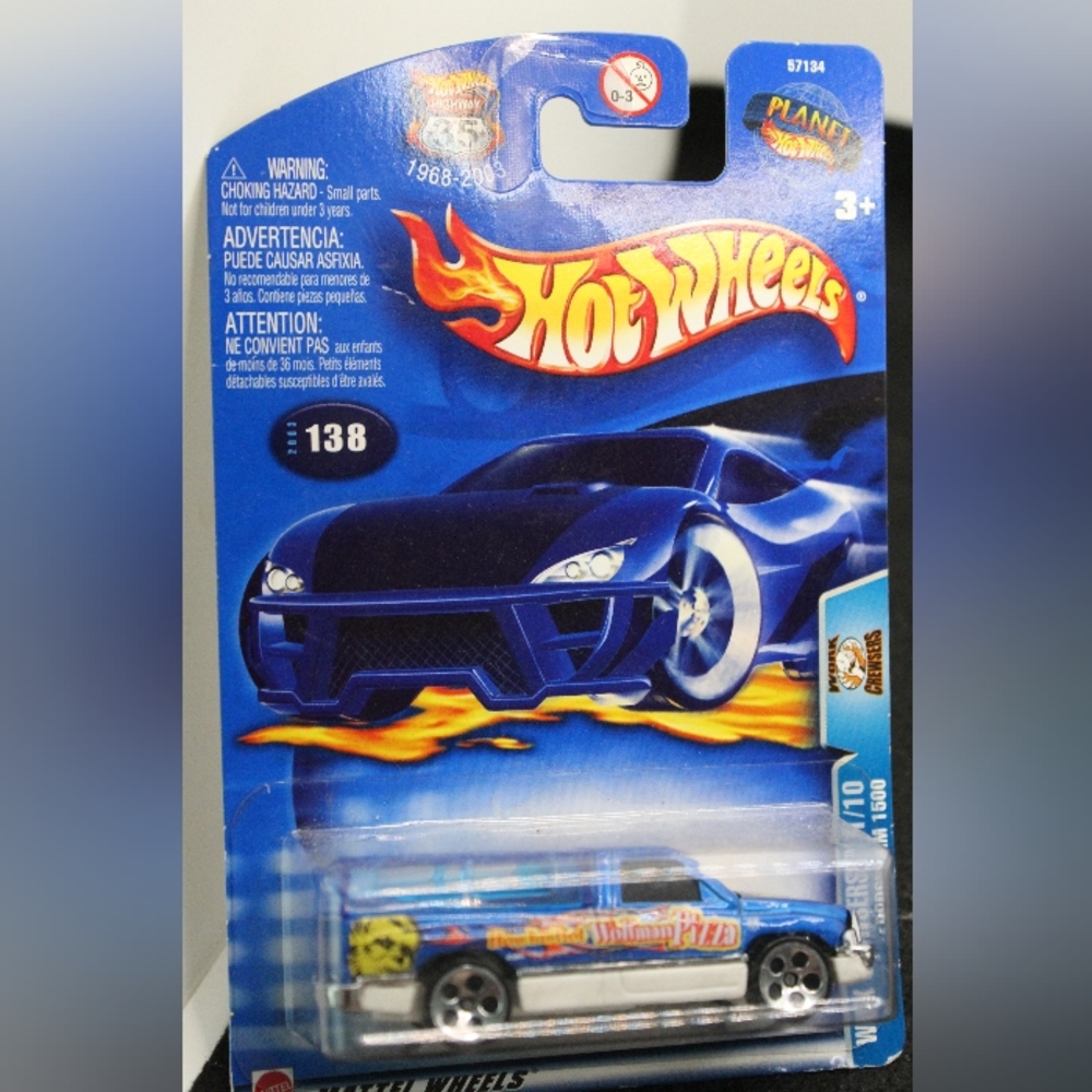 HOT WHEELS #138 DODGE RAM 1500 1 OF 10 WORK CREWSERS SERIES 2003